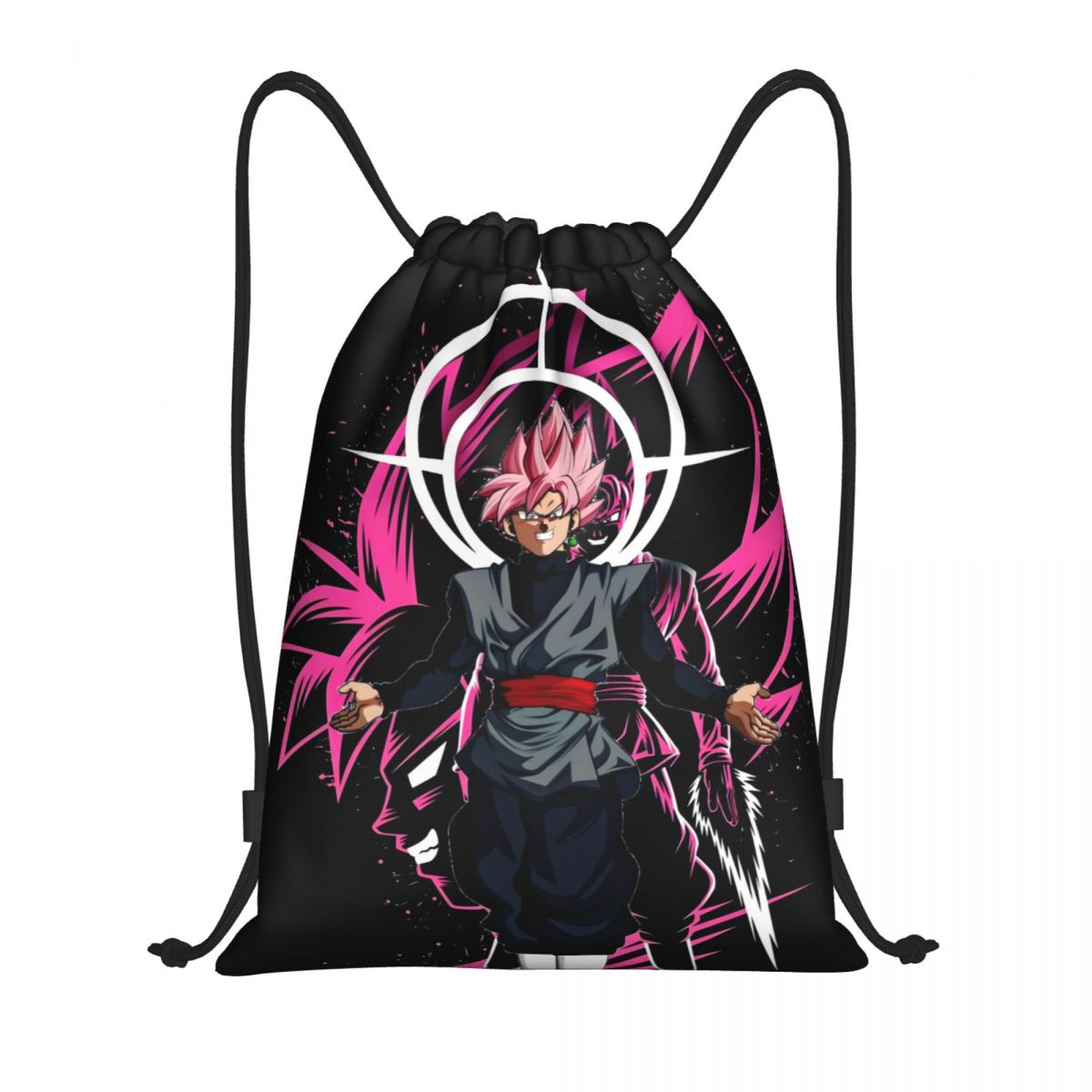 Drawstring Gym Bag - DBZ V-Vegetaes Cartoon Drawstring Backpack Women
