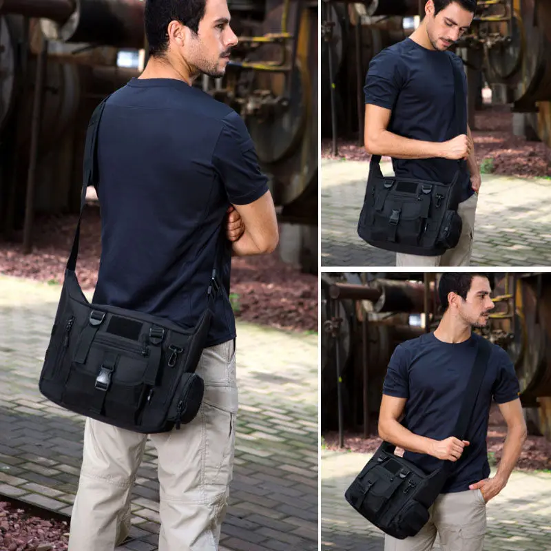 14Inch Laptop Shoulder Bag Men - огляд і ціна Rucksack Military Style
