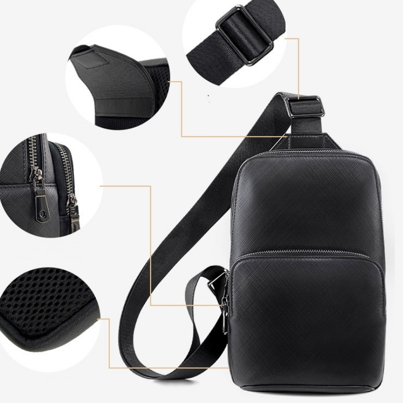 Fashion Design Black Men's Sli - огляд і ціна Leather Backpack Vintage