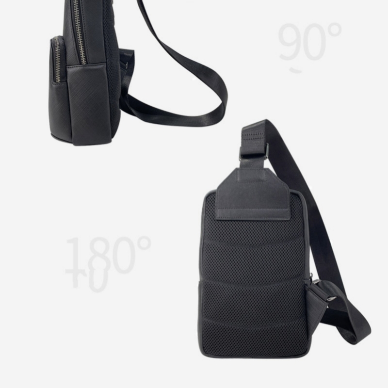 Fashion Design Black Men's Sli - огляд і ціна Leather Backpack Vintage