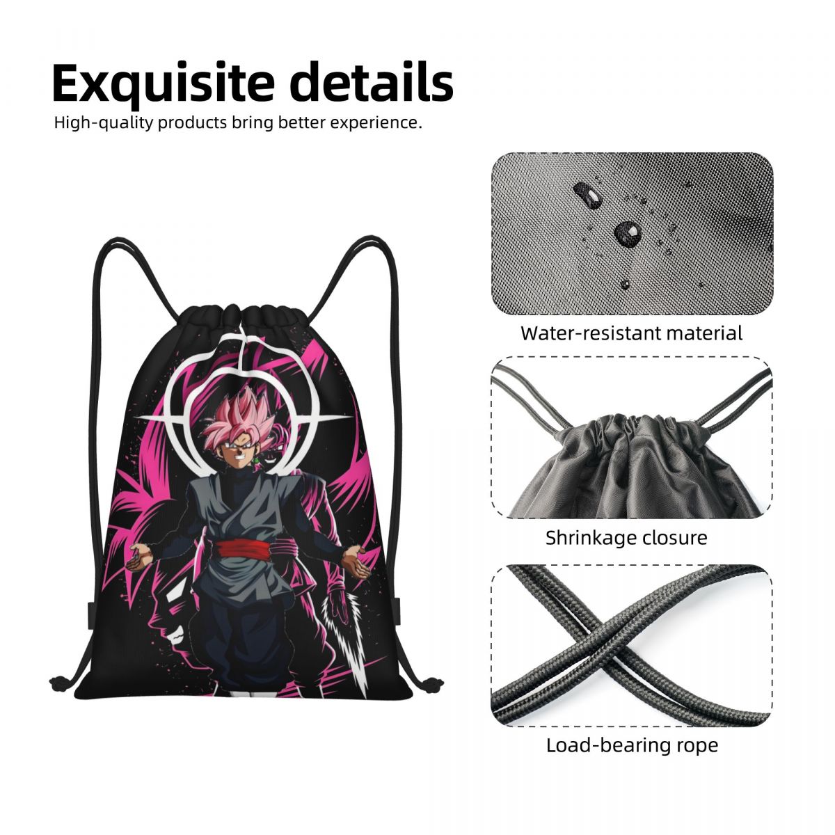 DBZ V-Vegetaes Cartoon Drawstr - огляд і ціна Drawstring Gym Bag