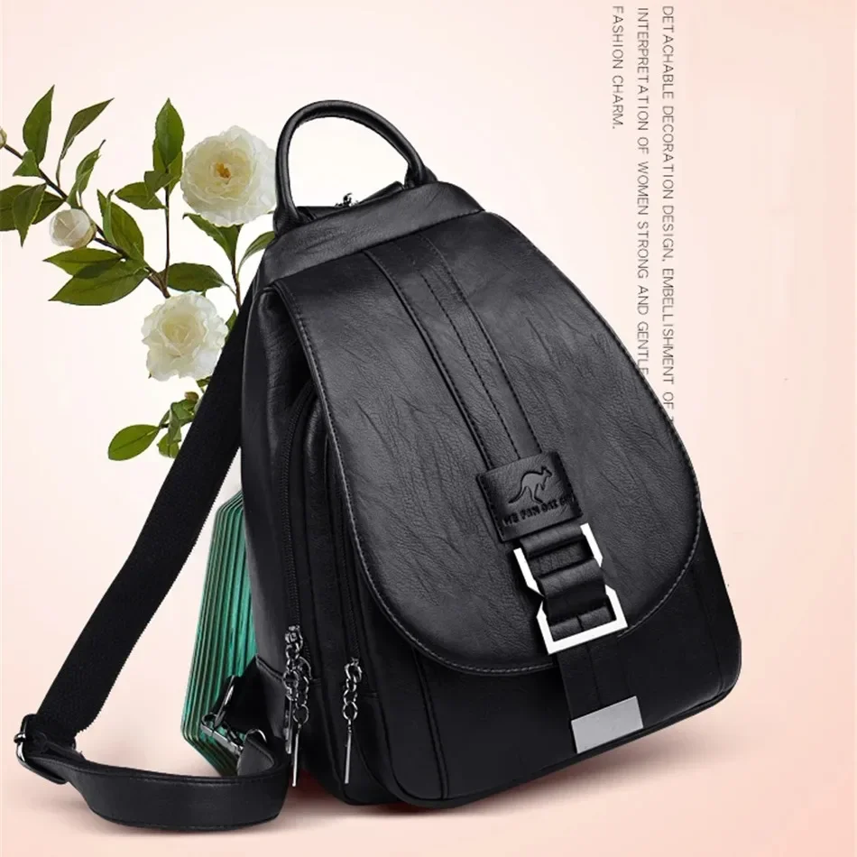 Multifunctional Women Leather  - огляд і ціна Leather Backpack Vintage