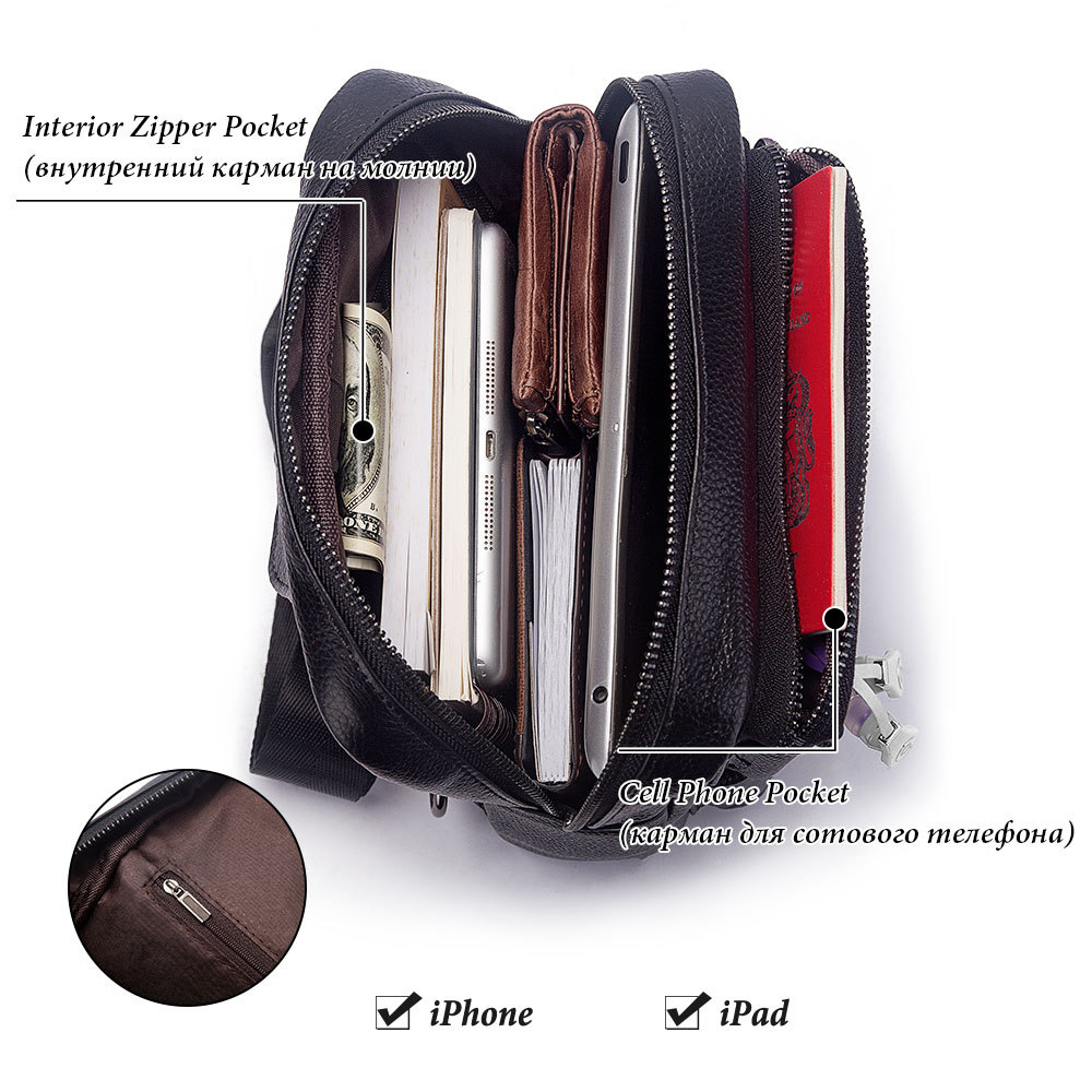 Fashion Multifunction Chest Ba - огляд і ціна Leather Backpack Vintage