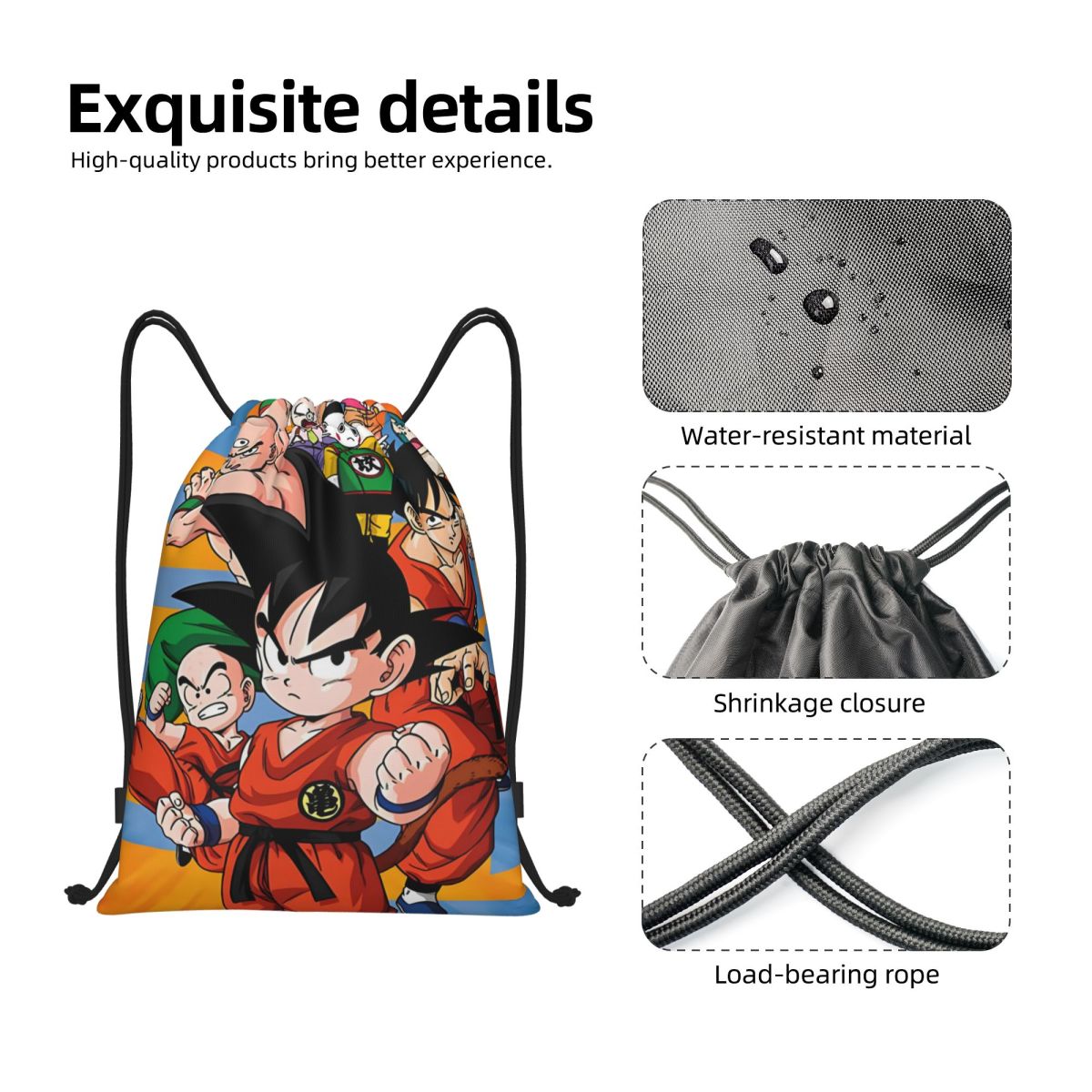 Custom DBZ G-Gokues Cartoon Dr - огляд і ціна Drawstring Gym Bag