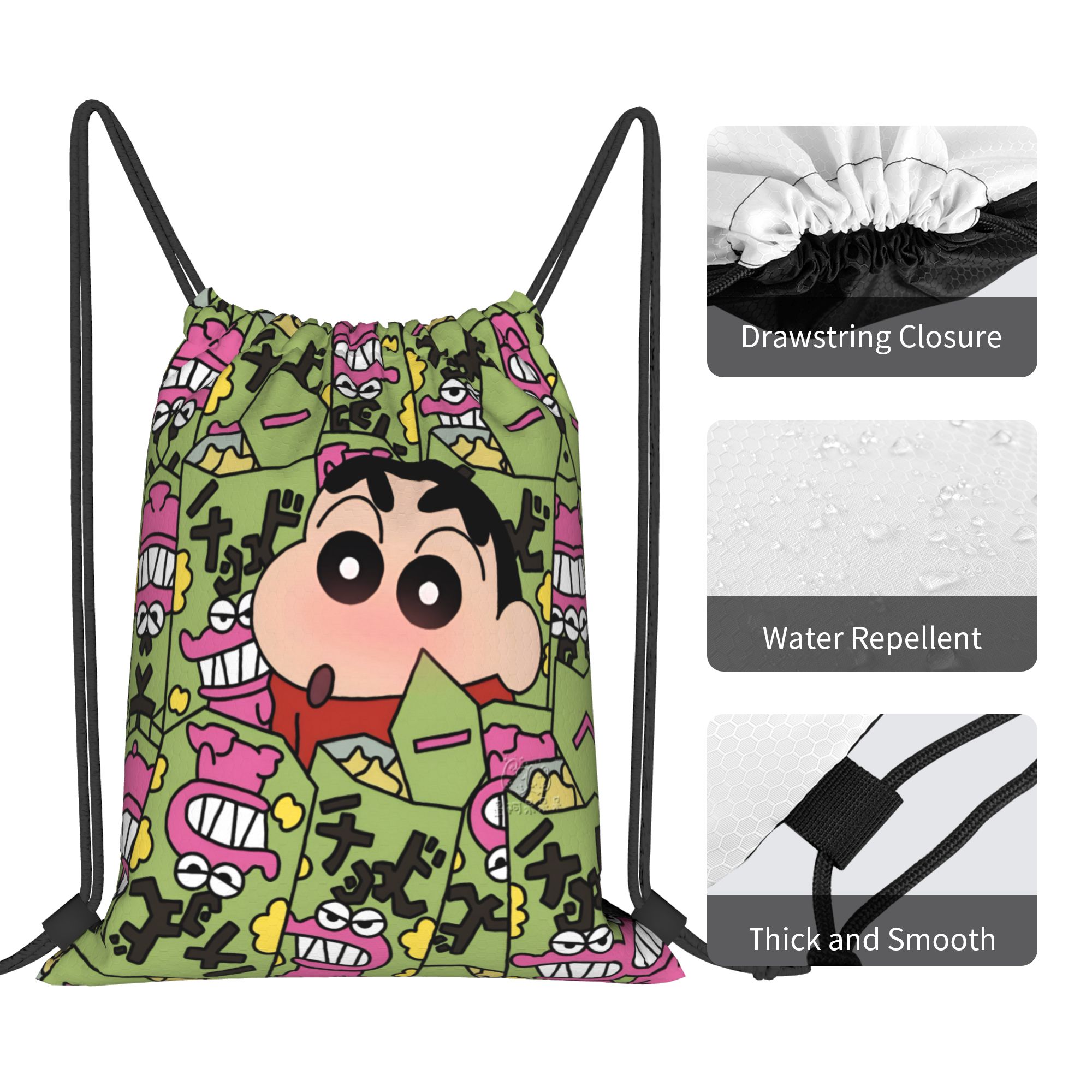 Custom Crayons Shins Chans Dra - огляд і ціна Drawstring Gym Bag